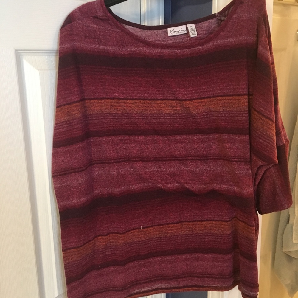 Horizontal subtle stripe top